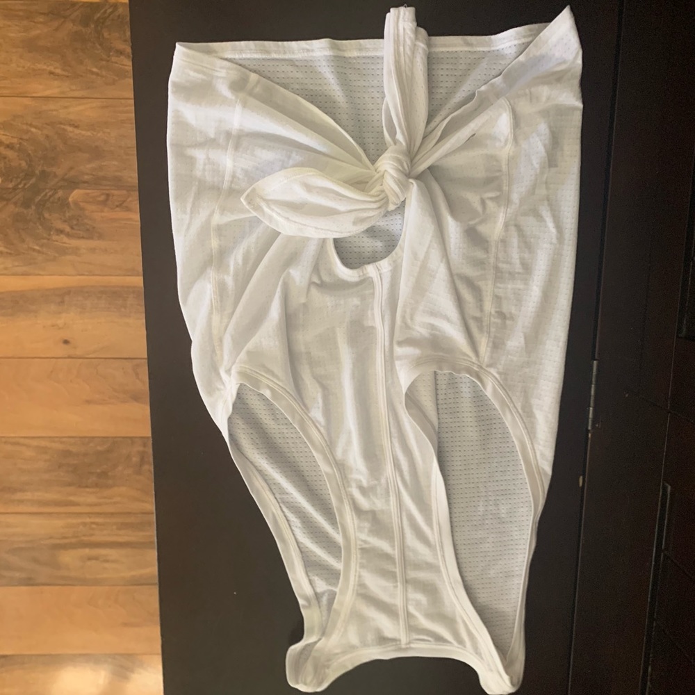 Lulu Lemon sheer white tank (knot in the back)